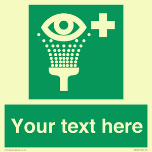 Custom Eye Wash Station Sign